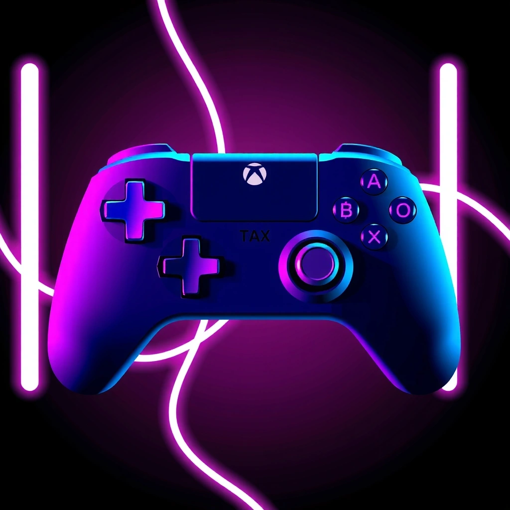 Mobile gaming controller with financial icons